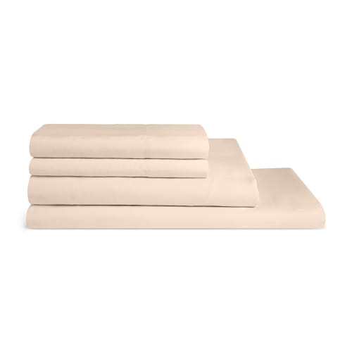 Fairview T200 Blend Plain Weave, Full Extra Deep Pocket Fitted Sheet, 54x80x15, Bone